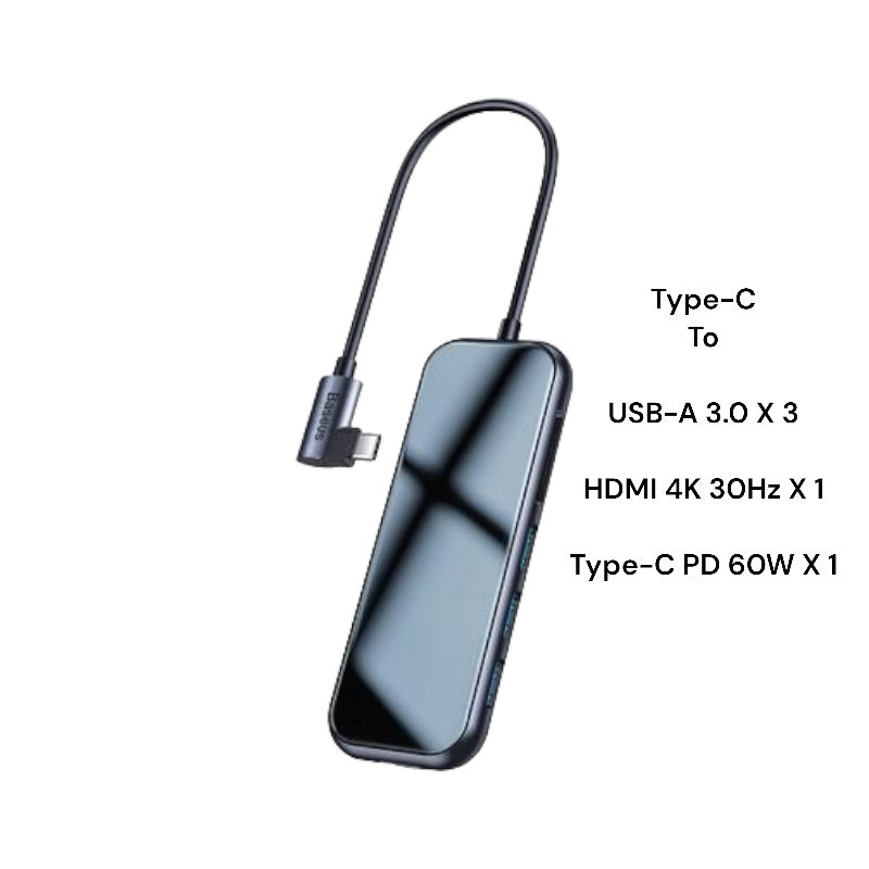 Baseus 5-in-1 Type-C HUB Multifunctional Docking Station CAHUB-BZ0G