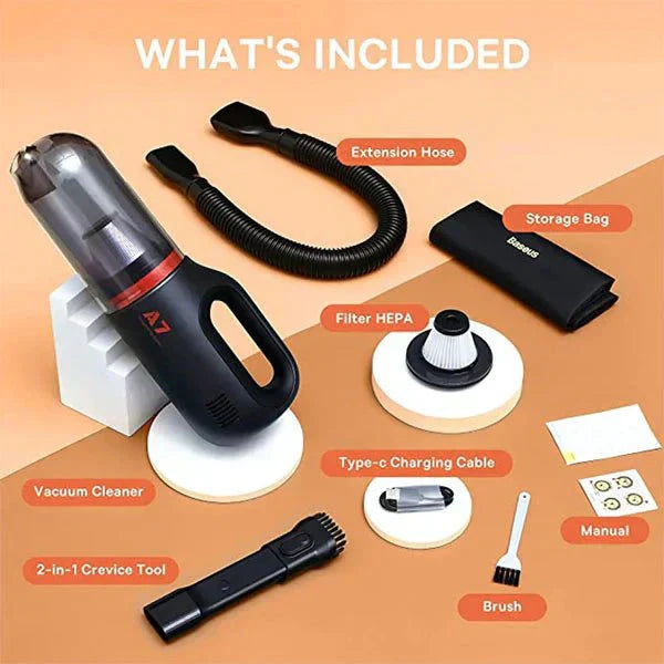 Baseus A7 Car Vacuum Cleaner, Black - VCAQ020213
