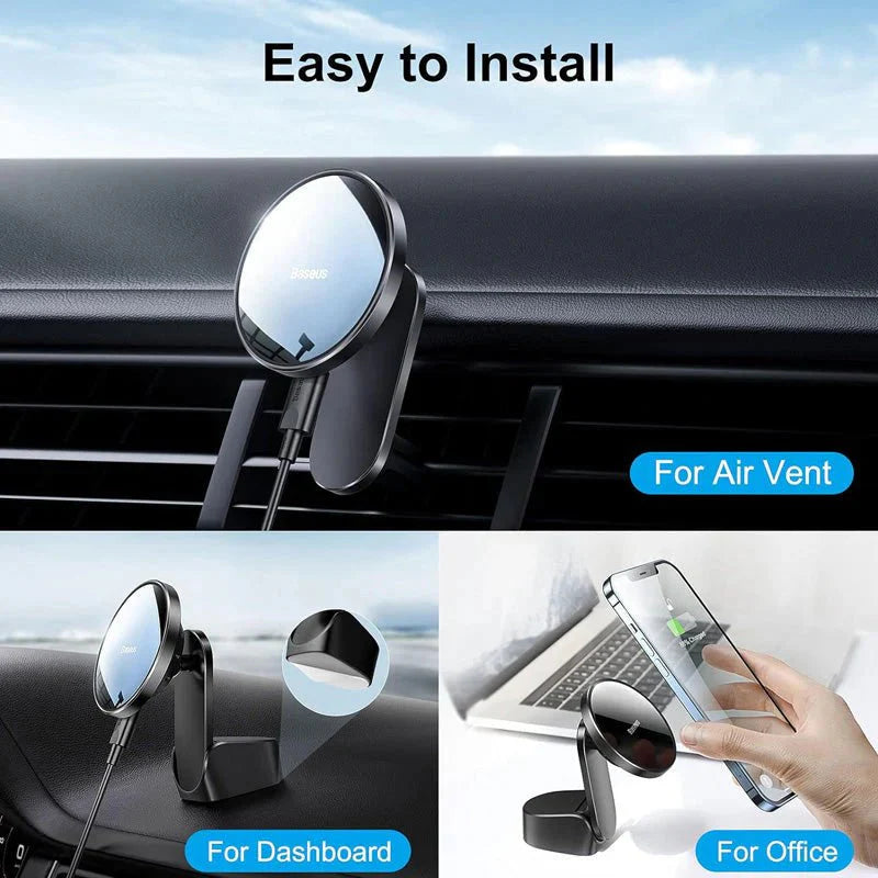 Baseus Big Energy Car Mount Wireless Charger - Black