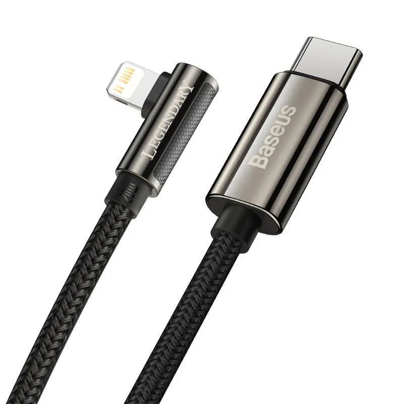 Baseus CATLCS-A01 Legend Series Elbow Fast Charging Data Cable Type-C to Lightning For iPhone PD 20W 2m Black