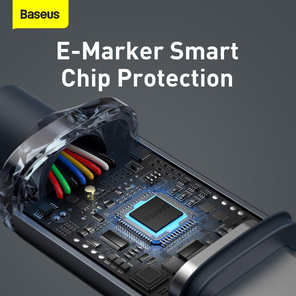 Baseus Crystal Shine Series Fast Charging Cable 1.2m Nylon Cable Black Type-C to Type-C 100W