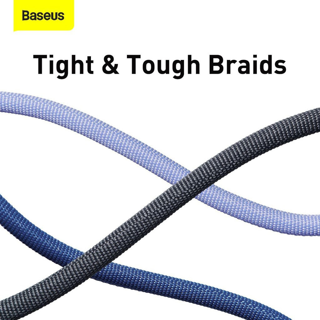 Baseus Crystal Shine Series Fast Charging Cable 1.2m Nylon Cable Black Type-C to Type-C 100W