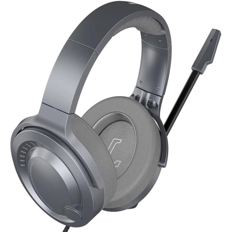 Baseus D05 3D Stereo Gaming Headphones with HD Microphone, Colorful LED Light and Type-C Connector - Grey