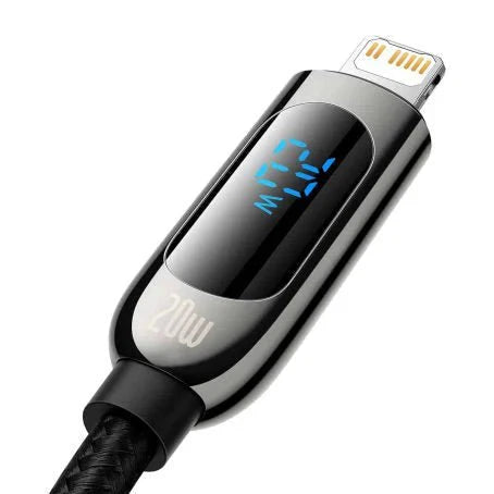 Baseus Display Fast Charging Data Cable Type-C to IP - 20W / 1m / Black