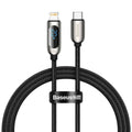 Baseus Display Fast Charging Data Cable Type-C to IP - 20W / 1m / Black