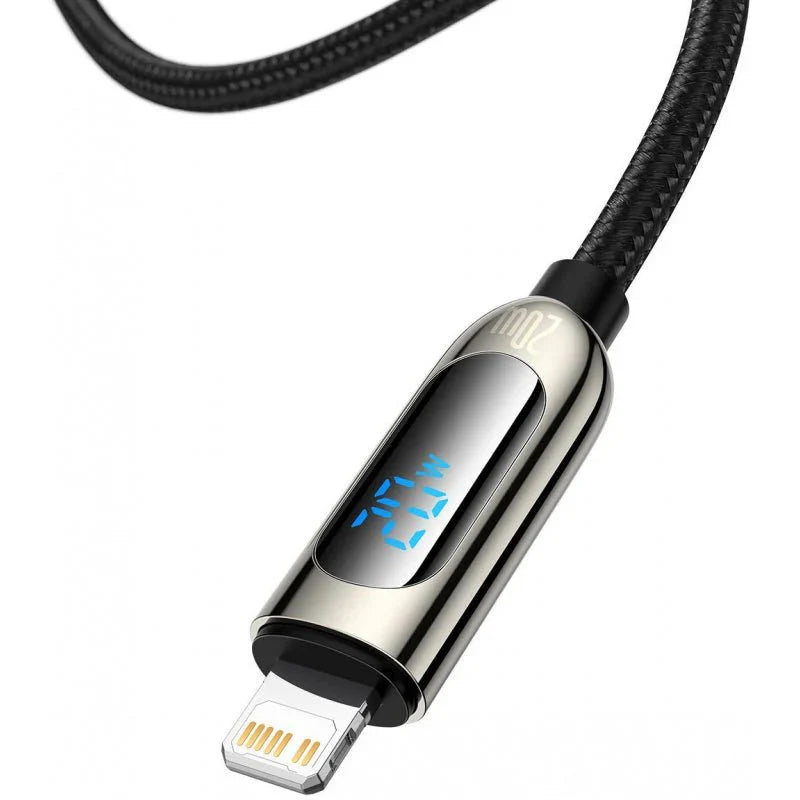 Baseus Display Fast Charging Data Cable Type-C to IP 20W 2M Black