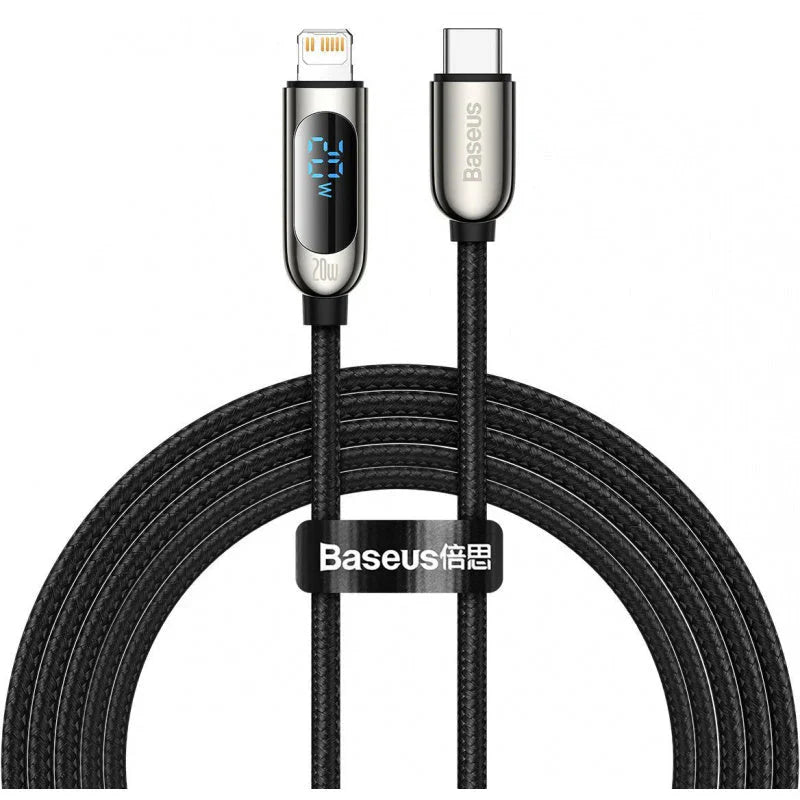 Baseus Display Fast Charging Data Cable Type-C to IP 20W 2M Black