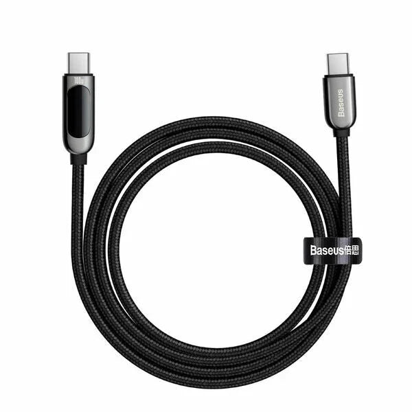 Baseus Display Fast Charging Data Cable Type-C to Type-C - 100W / 1m / Black