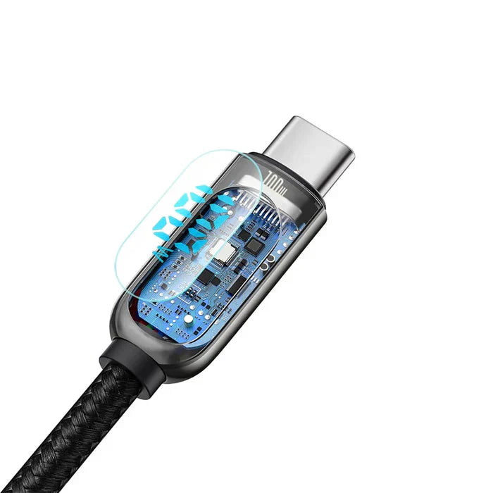 Baseus Display Fast Charging Data Cable Type-C to Type-C - 100W / 1m / Black