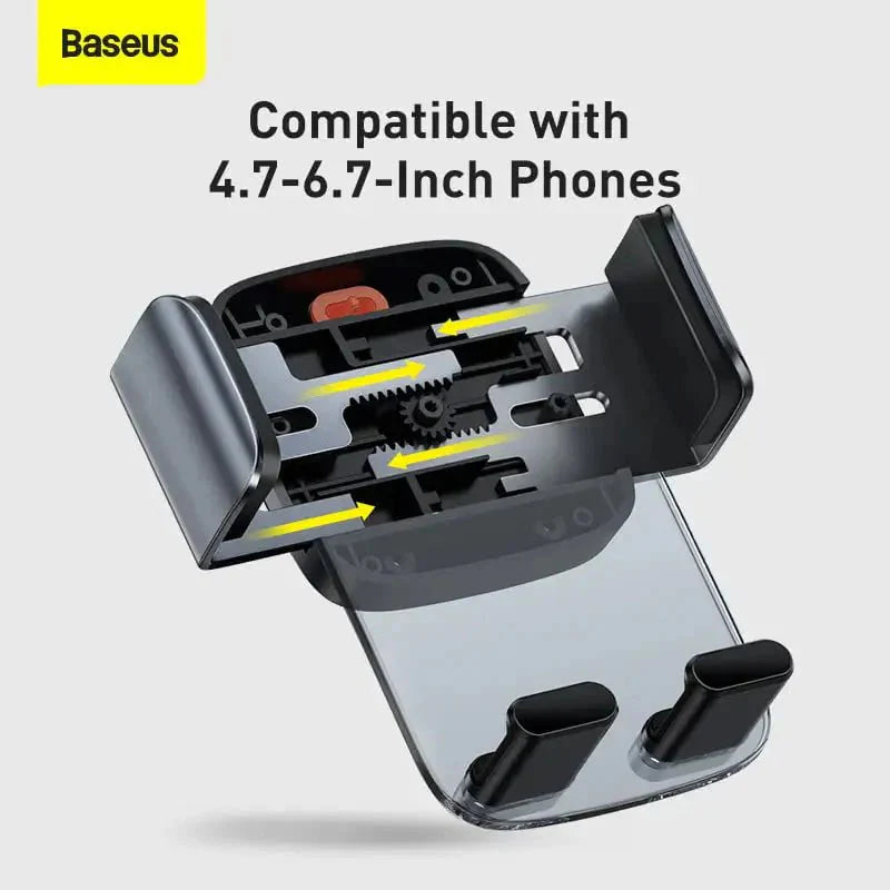 Baseus Easy Control Clamp Car Mount Holder (A Set) - Black
