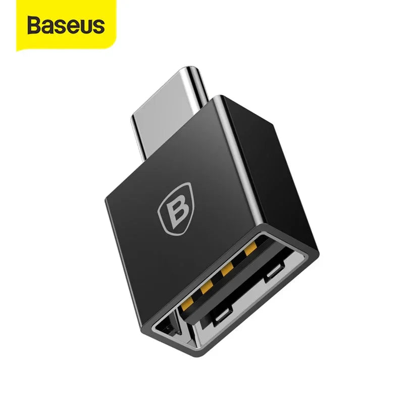 Baseus Exquisite Type-C Male To USB Female Adapter Converter Black (CATJQ-B01)