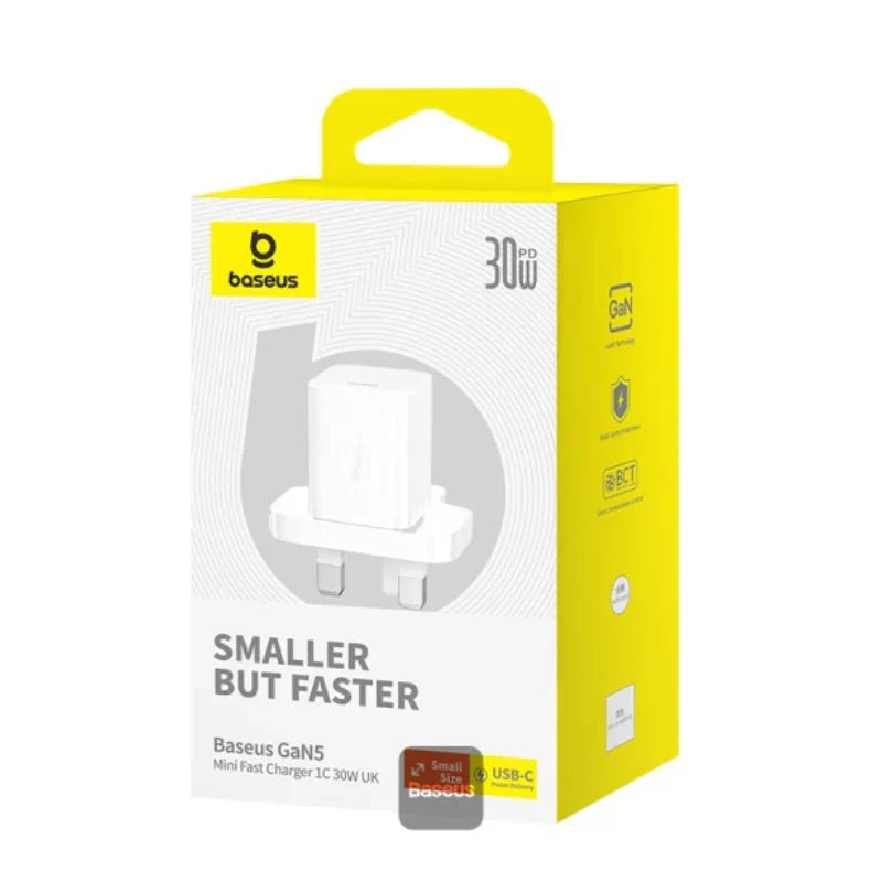 Baseus GaN5 Mini Fast Charger - 30W / Moon White