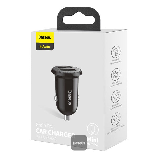 Baseus Grain Pro Car Charger - Black
