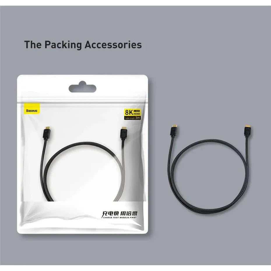 Baseus High Definition Series HDMI To HDMI Adapter Cable - 8k / 1 Meter / Black