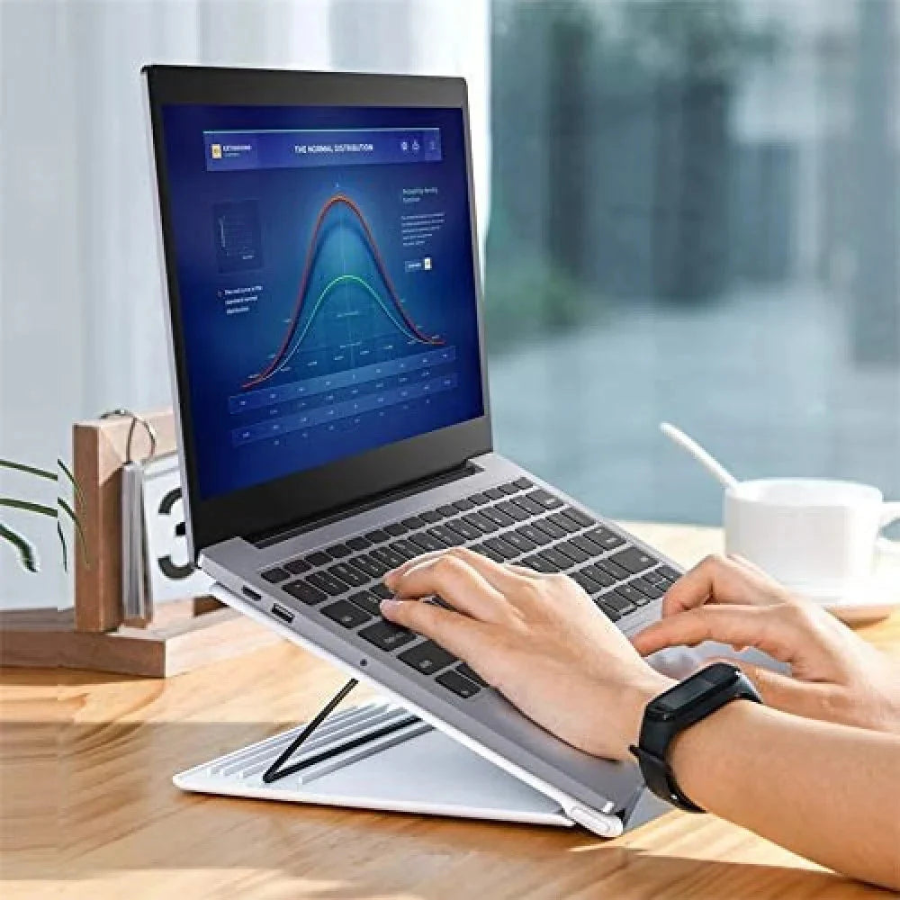 Baseus Let's Go Mesh Portable Laptop Stand White and Grey
