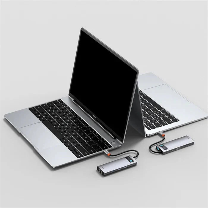 Baseus Metal Gleam 8-IN-1 Multifunctional USB Type-C Hub Grey