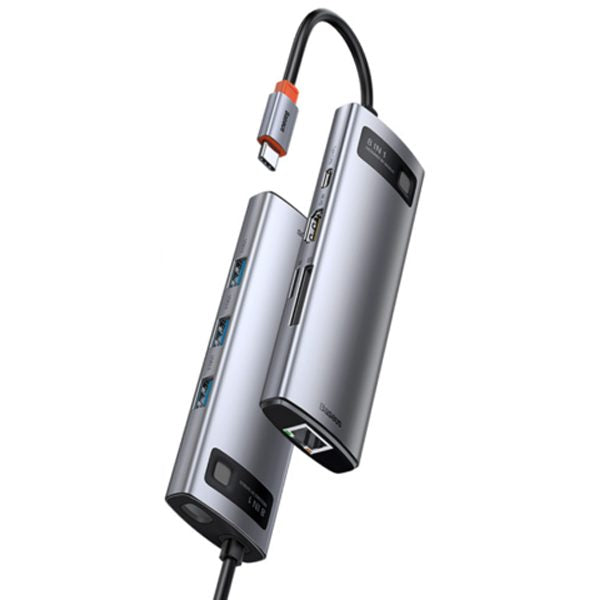 Baseus Metal Gleam 8-IN-1 Multifunctional USB Type-C Hub Grey