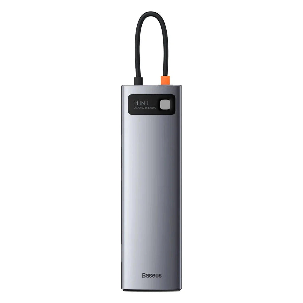 Baseus Metal Gleam Series 11-IN-1 Multifunctional Type-C Hub Docking Station Space Gray