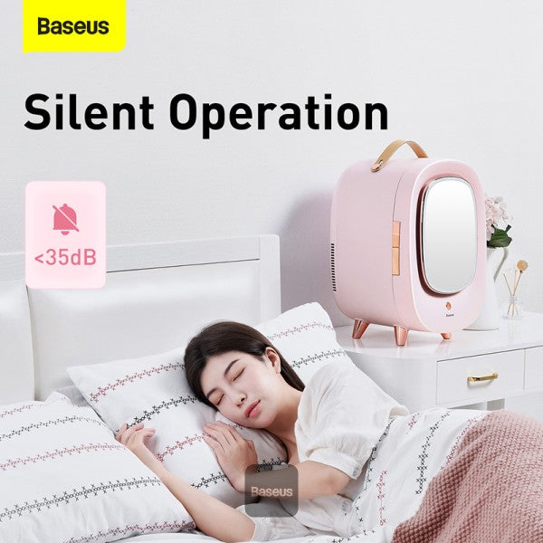 Baseus Mini Beauty Fridge for Cosmetics With Mirror Pink (CRBXNS-A04)