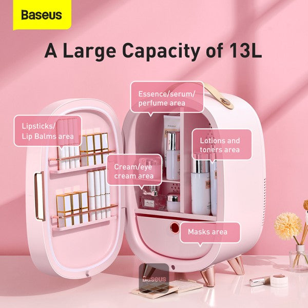 Baseus Mini Beauty Fridge for Cosmetics With Mirror Pink (CRBXNS-A04)