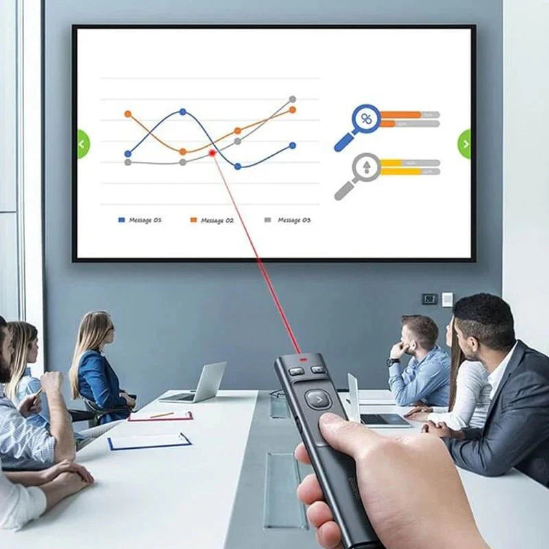 Baseus Orange Dot Wireless Presenter - RF2.4G Hz / 100m / Grey