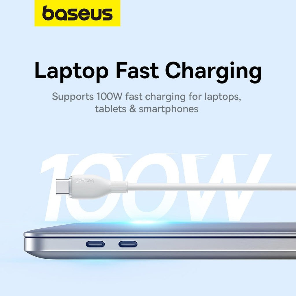 Baseus Pudding Series Fast Charging Cable - 1.2M / USB-C / 100W / Stellar White