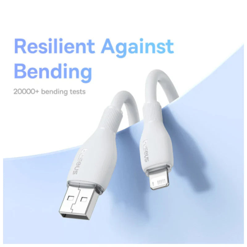 Baseus Pudding Series Fast Charging USB-A to Lightning Cable - 2 Meter / 20W / Stellar White