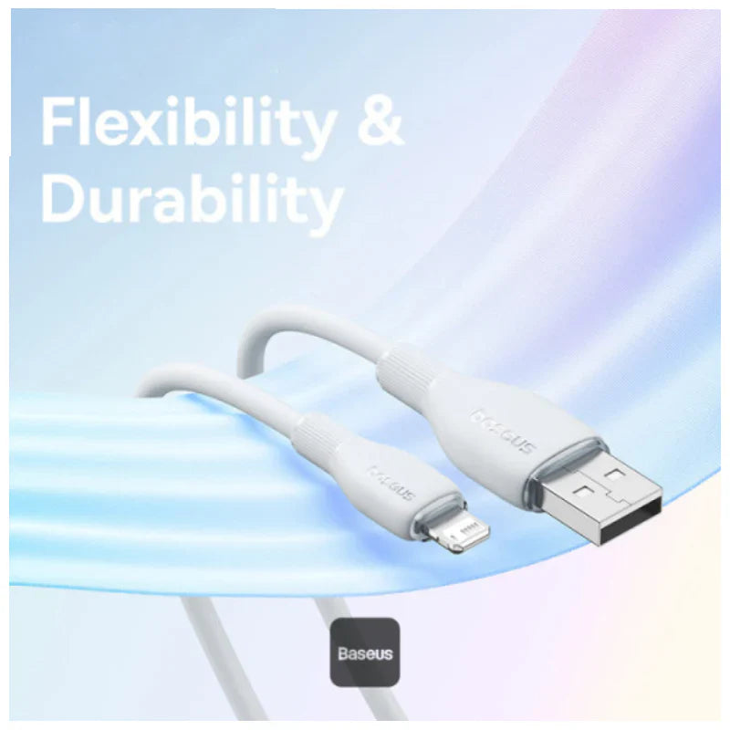 Baseus Pudding Series Fast Charging USB-A to Lightning Cable - 2 Meter / 20W / Stellar White