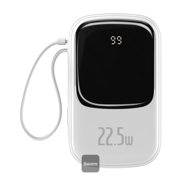Baseus Qpow Digital Display quick charging power bank 20000mAh 22.5W (With Type-C Cable) White | PPQD-I02