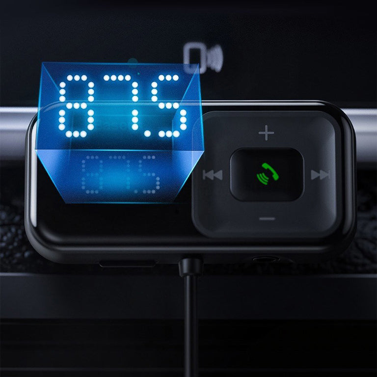 Baseus S-16 Bluetooth 5.0 FM Transmitter Wireless MP3 Car Charger-CCTM-E01