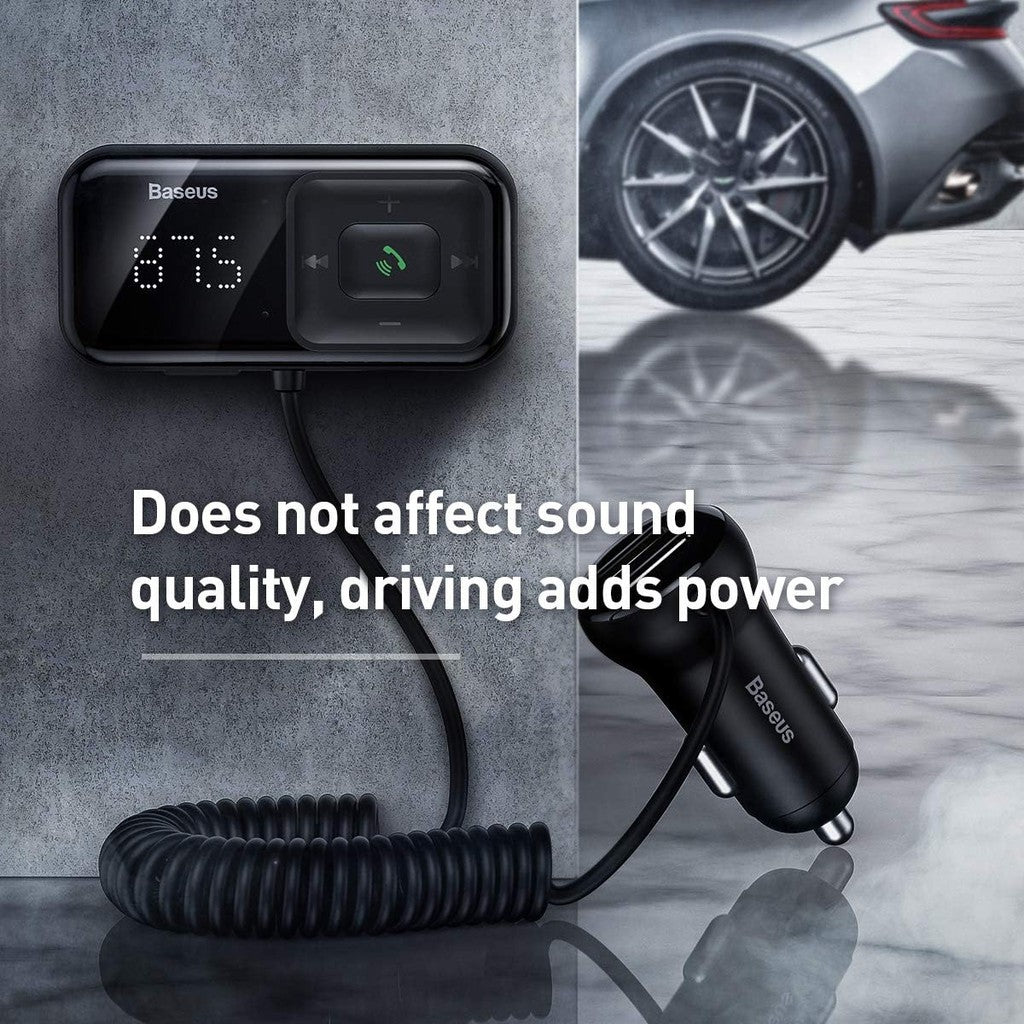 Baseus S-16 Bluetooth 5.0 FM Transmitter Wireless MP3 Car Charger-CCTM-E01