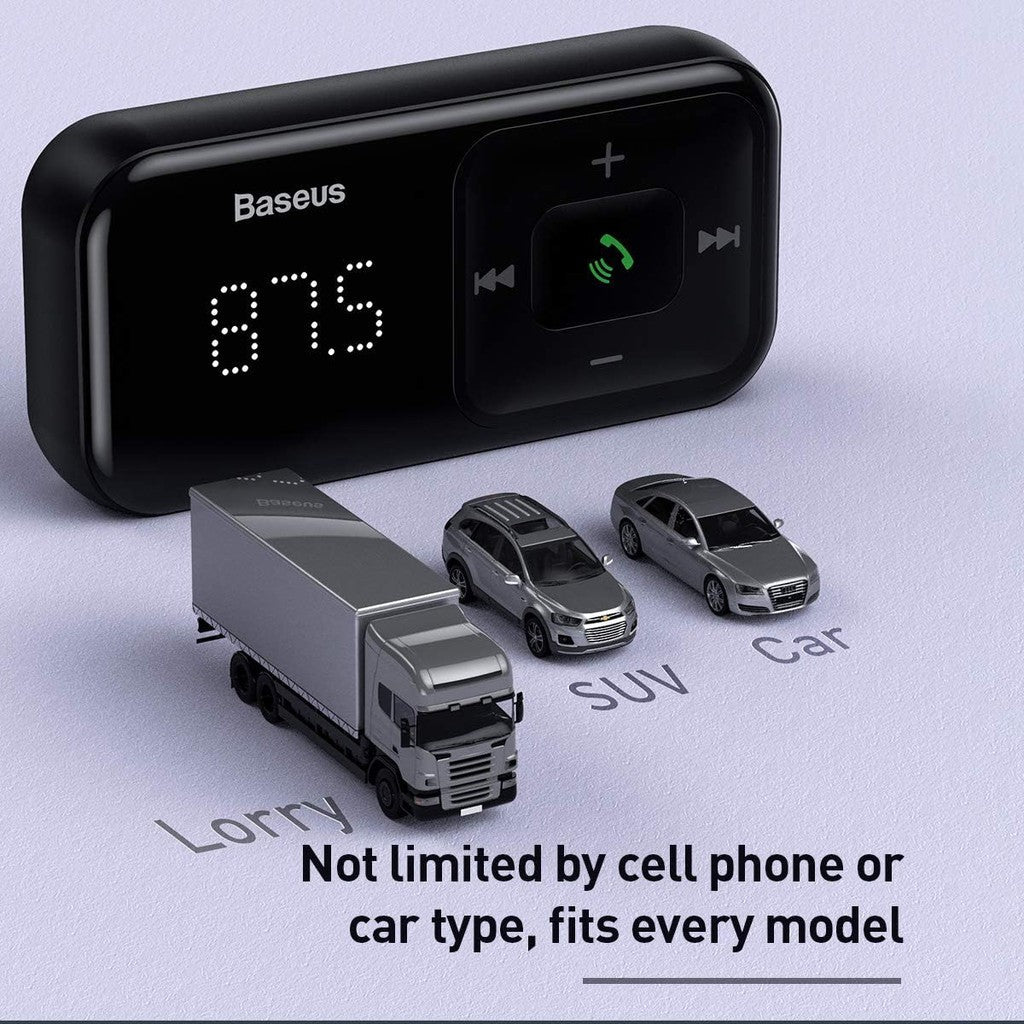 Baseus S-16 Bluetooth 5.0 FM Transmitter Wireless MP3 Car Charger-CCTM-E01