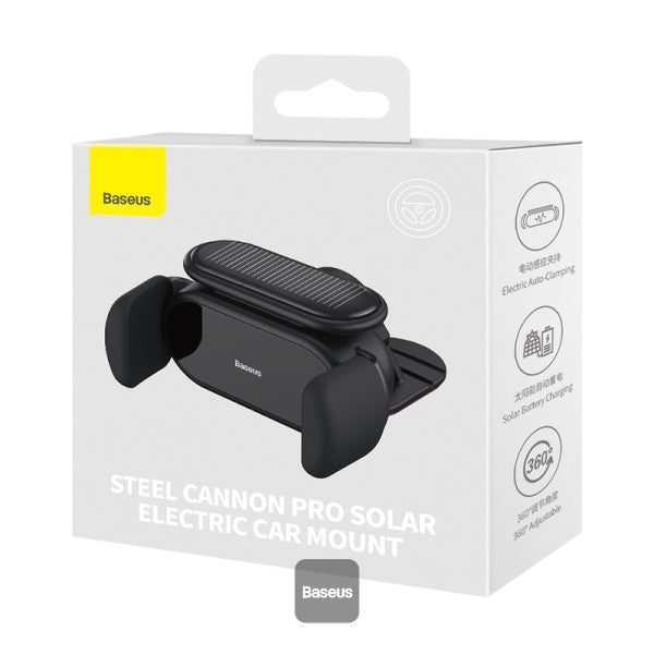 Baseus Steel Cannon Pro Solar Electric Car Mount - Black
