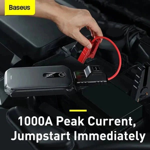 Baseus Super Energy Pro 12000mAh Car Starter & Power Bank - 1000A, USB, Black