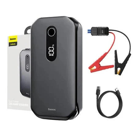 Baseus Super Energy Pro 12000mAh Car Starter & Power Bank - 1000A, USB, Black