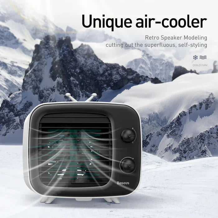 Baseus Time Desktop Evaporative Cooler Fan Windmill Air-Cooler Ice Water White + Black - CXTM-21