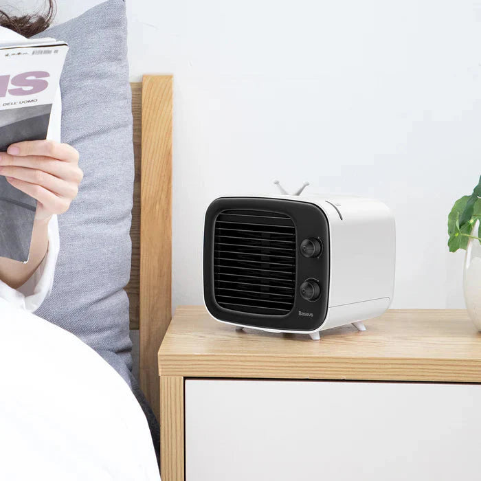 Baseus Time Desktop Evaporative Cooler Fan Windmill Air-Cooler Ice Water White + Black - CXTM-21