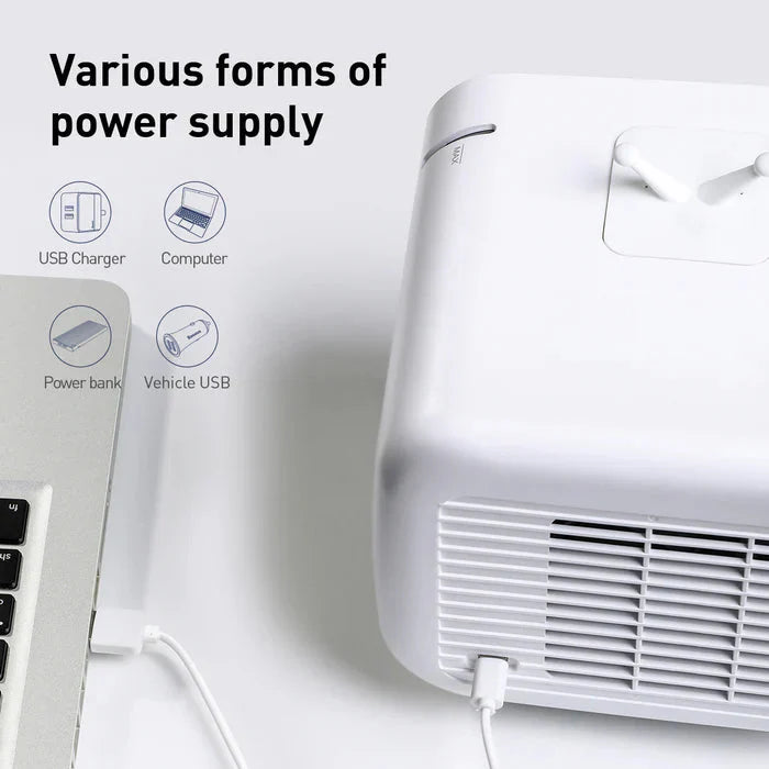 Baseus Time Desktop Evaporative Cooler Fan Windmill Air-Cooler Ice Water White + Black - CXTM-21