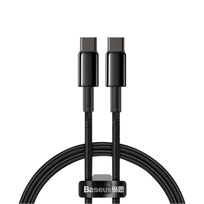 Baseus Tungsten Gold Fast Charging Data Cable - Type-C / 100W / 1Meter / Black
