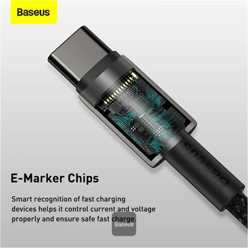 Baseus Tungsten Gold Fast Charging Data Cable - Type-C / 100W / 1Meter / Black