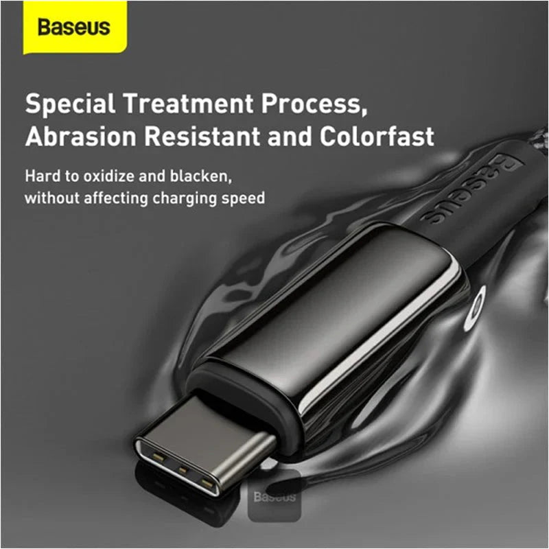 Baseus Tungsten Gold Fast Charging Data Cable - Type-C / 100W / 1Meter / Black