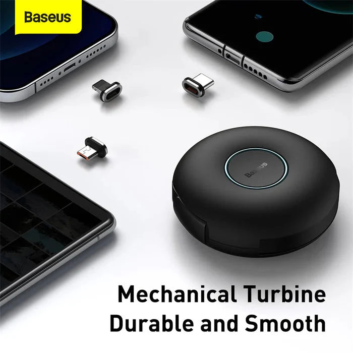 Baseus Zinc Magnetic One-For-ThreeType-C To M+L+C Pd 20W Black