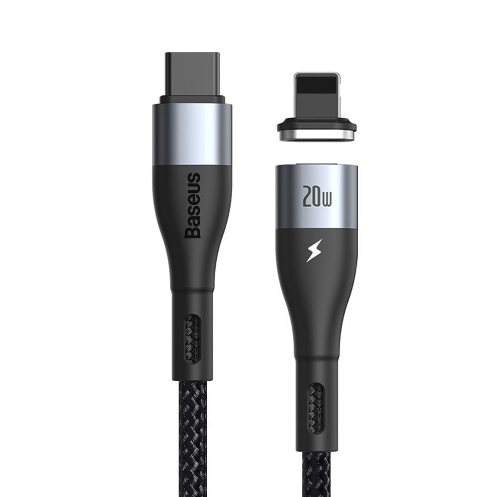 Baseus Zinc Magnetic Safe Fast Charging Data Cable Type-C to IP PD 20W 1m Black – CATLXC-01