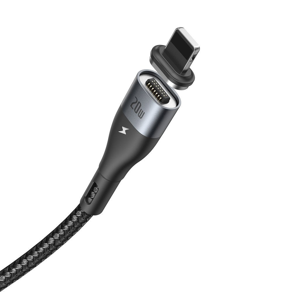 Baseus Zinc Magnetic Safe Fast Charging Data Cable Type-C to IP PD 20W 1m Black – CATLXC-01