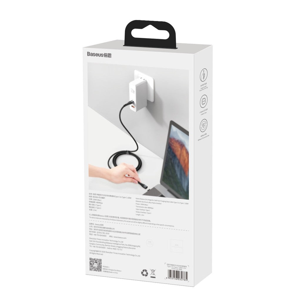 Baseus Zinc Magnetic Safe Fast Charging Data Cable Type-C to Type-C