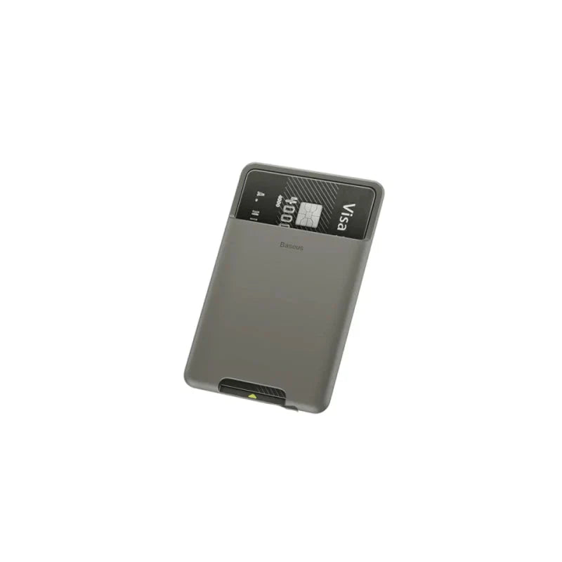 Baseus back stick silicone card bag - Dark grey
