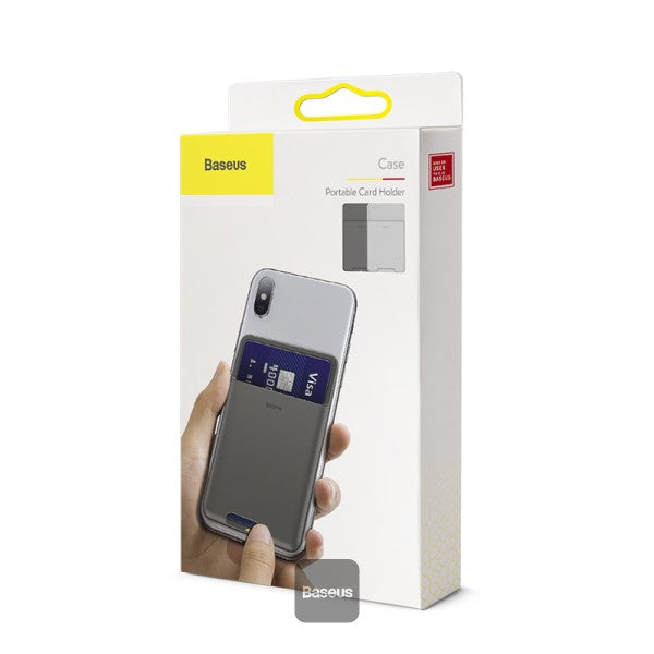 Baseus back stick silicone card bag - French grey