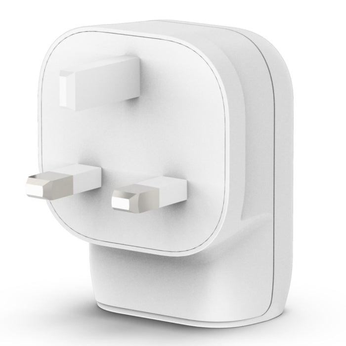Belkin Boost Charge Dual Wall Charger Fast Charger 37W for Iphone & Samsung - White