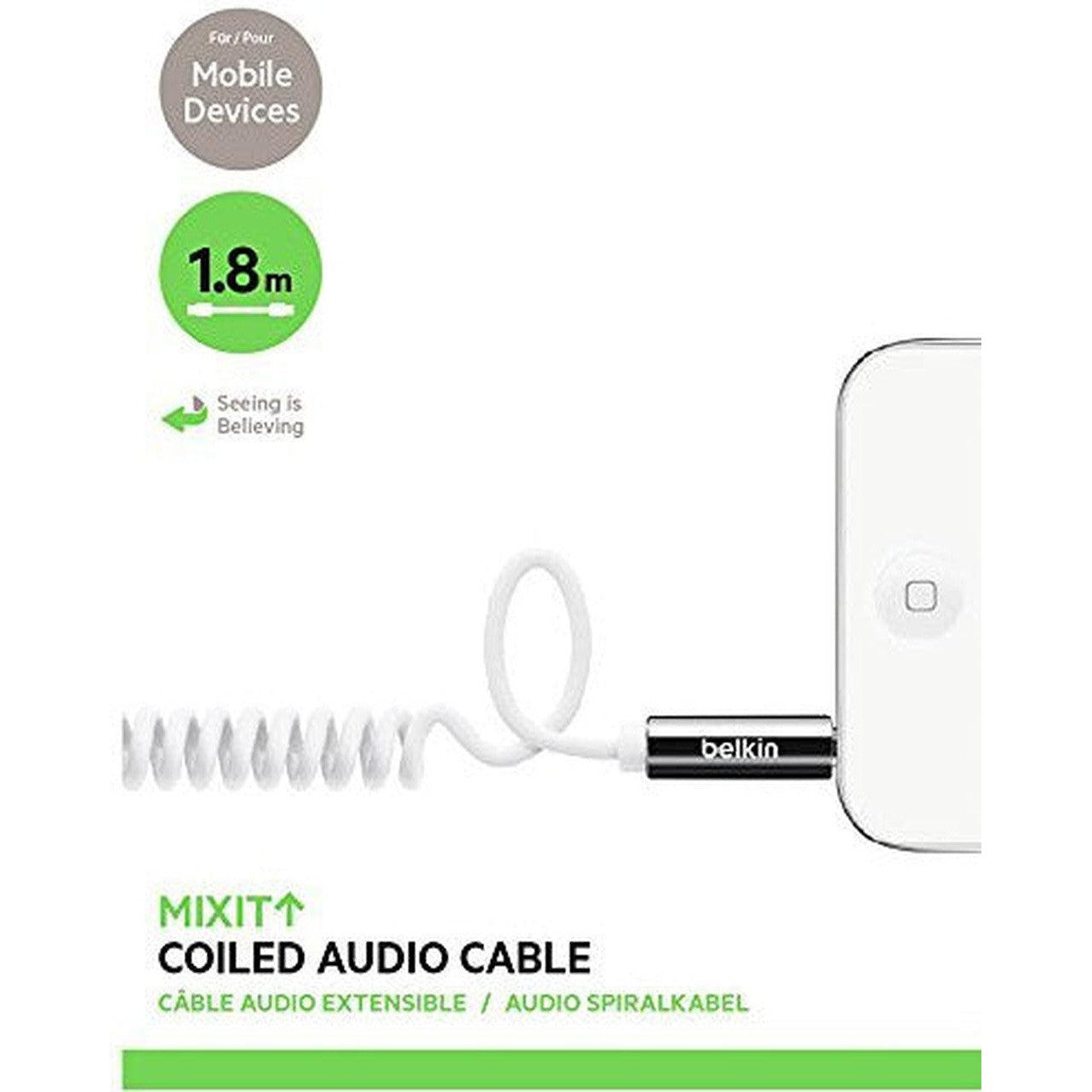 Belkin Mixit Coiled Audio Cable