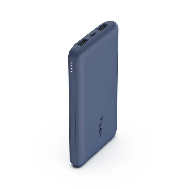 Belkin Power Bank With Cable - USB-A / USB-C / 10,000mAh / Blue